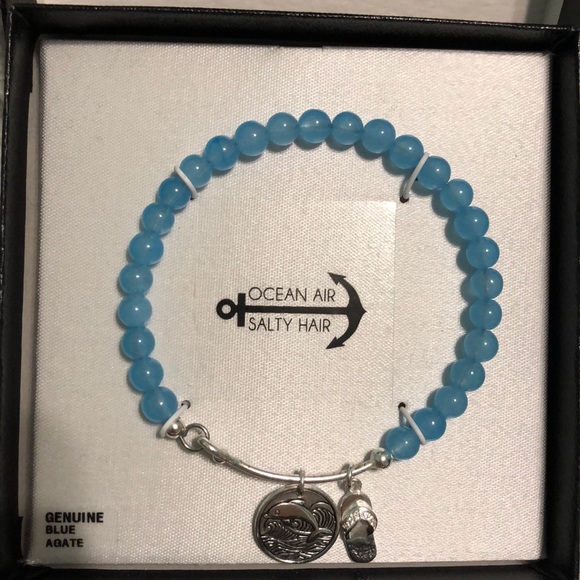 genuine blue agate beaded bracket - Picture 2 of 2